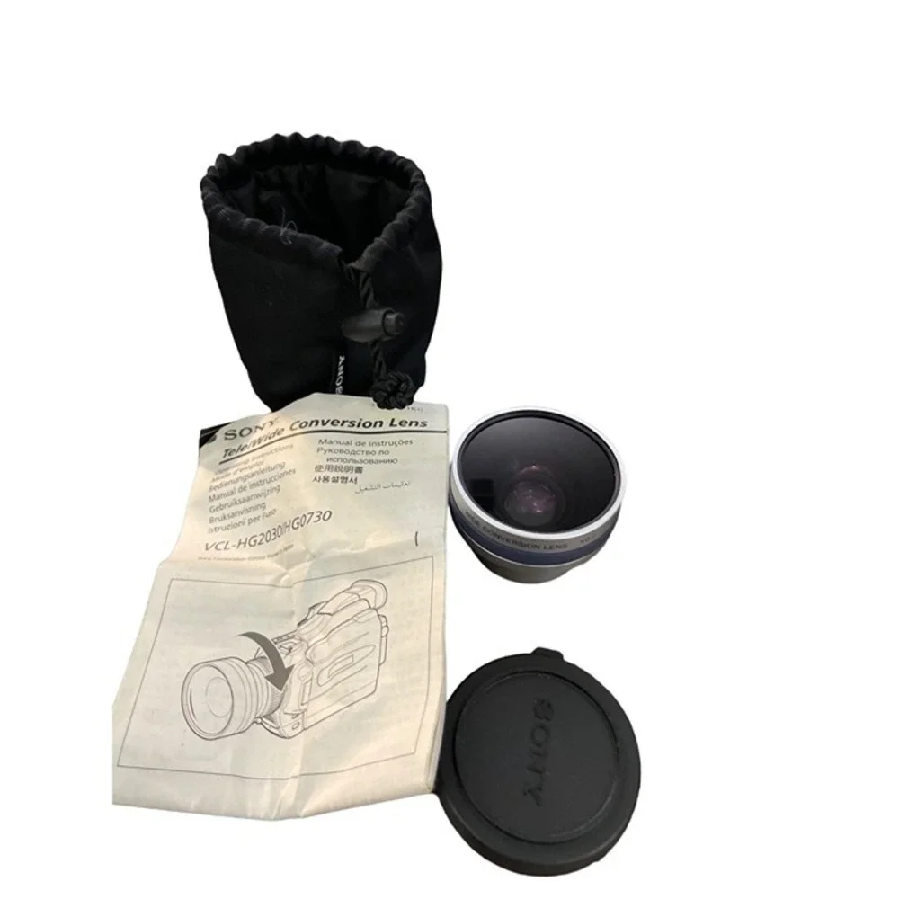 Sony VCL-HG0730 Wide Conversion Lens 0.7x Silver Excellent Condition Japan